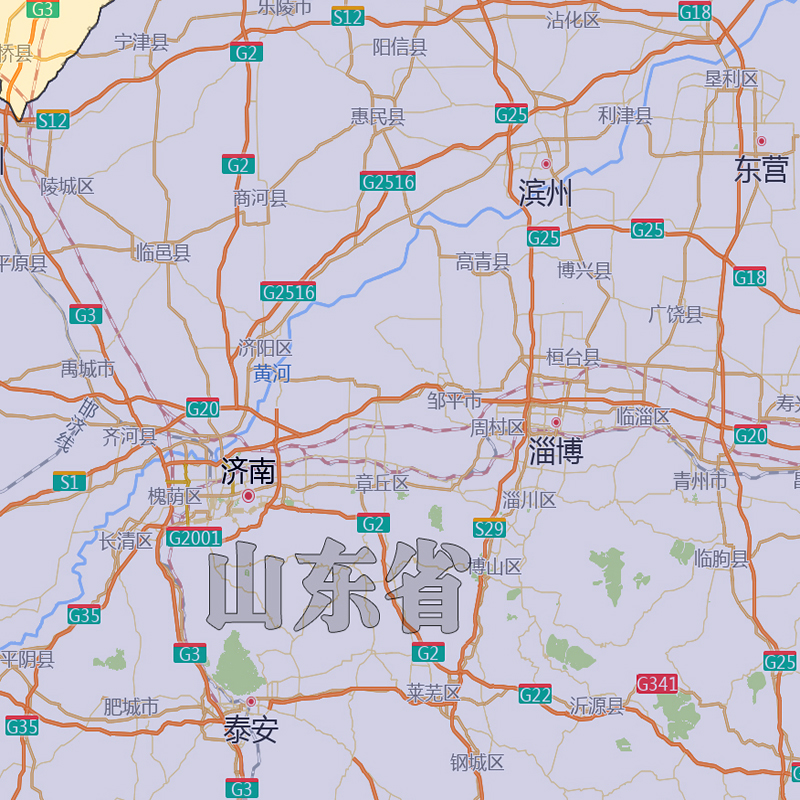 京津冀鲁地图1.1米JPG格式素材彩色图新款电子版订制任意区域地图-图0