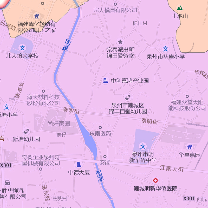 鲤城区地图1.1m福建省泉州市现货新版会议室办公书房防水装饰画 - 图1