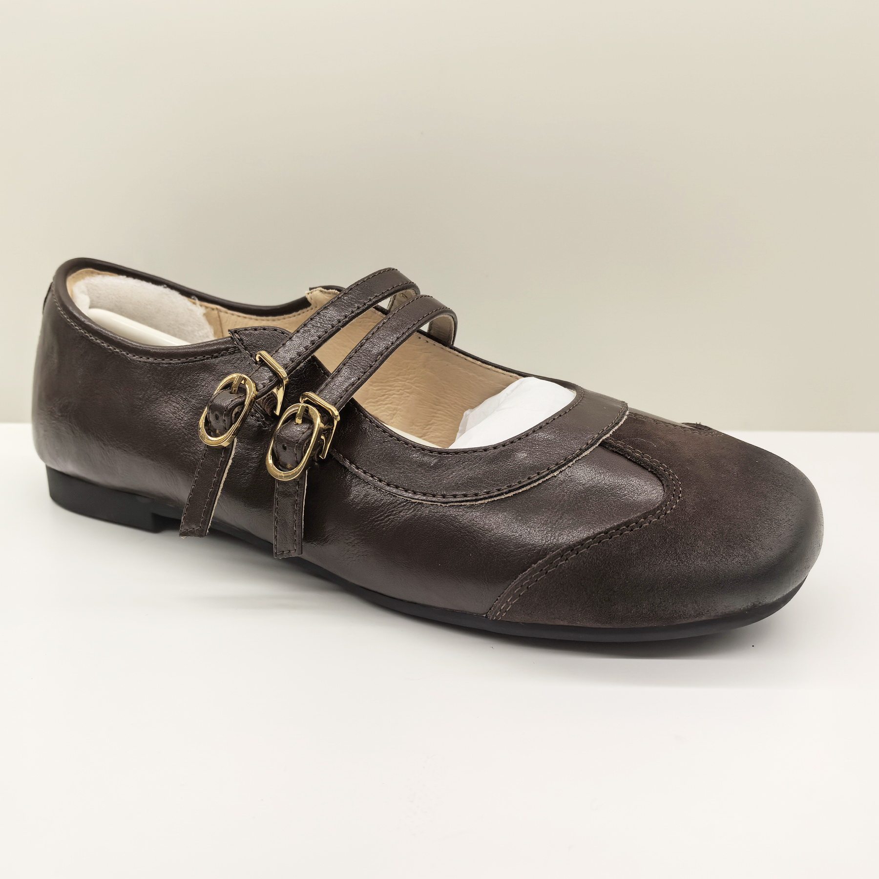 意尔康女鞋2026春季新款休闲平底一字扣奶奶鞋酒红色舒适玛丽珍鞋,淘宝优惠券,粉丝福利购,淘宝优惠卷