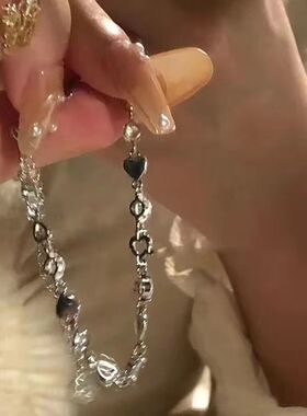 韩式甜酷爱心手链女生ins