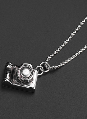 狂饰风钛钢单反相机项链不掉色