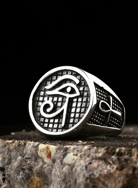 戒指霸气夸张朋克钛钢几何单身