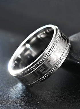狂饰风男钛钢韩版戒指