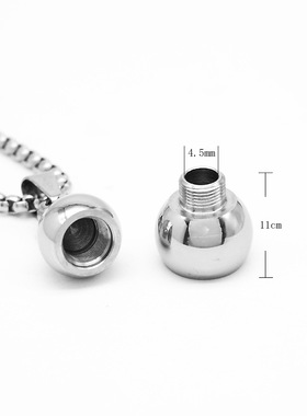 创意小众项链男可打开葫芦瓶子吊坠国潮时尚空瓶子挂件钛钢饰品女