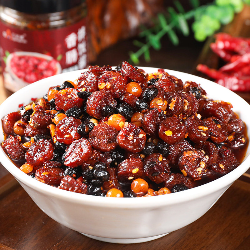 三知情香肠拌饭酱广式腊肠下饭菜辣椒豆豉酱即食拌饭拌面酱216g,淘宝优惠券,粉丝福利购,淘宝优惠卷