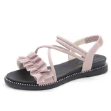 Сандалии, летняя универсальная обувь, коллекция 2022, в цветочек, стиль бохо