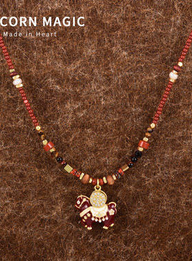 新年小马项链轻奢小众毛衣链秋冬