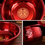 Свадебный бассейн Xiban Пара женских родителей, приданое из нержавеющей стали, красная горшка, приданое, вымывание свадебного мытья бассейн