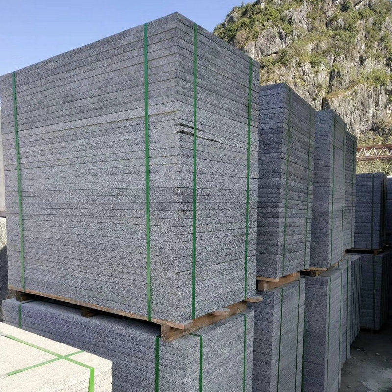 天然大理石芝麻黑钟山青火烧板荔枝面花岗岩g654广场铺地墓碑石材 雄瑞工艺石材 淘优券