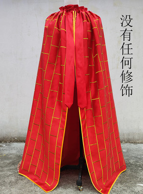 地藏王菩萨红色袈裟寺庙佛堂装饰刺绣品神像佛像披风佛袍披肩斗篷
