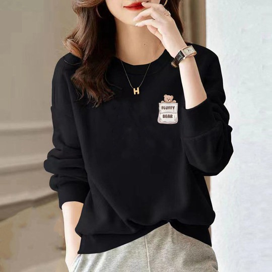 Брендовая тонкая свободная женская толстовка с принтом на весну и осень для женщин