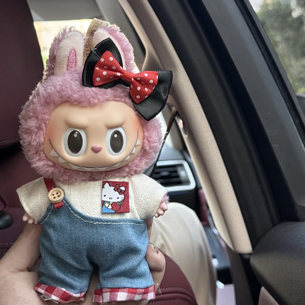 Labubu荔枝莓莓套装搪胶拉布布换装包挂件公仔娃衣套装生日礼物 - 图2