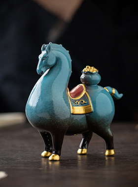 2026马招财摆件创意马上有财家居桌面办公室装饰店铺开业送礼品