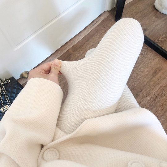 Thickened white pantyhose oatmeal leggings