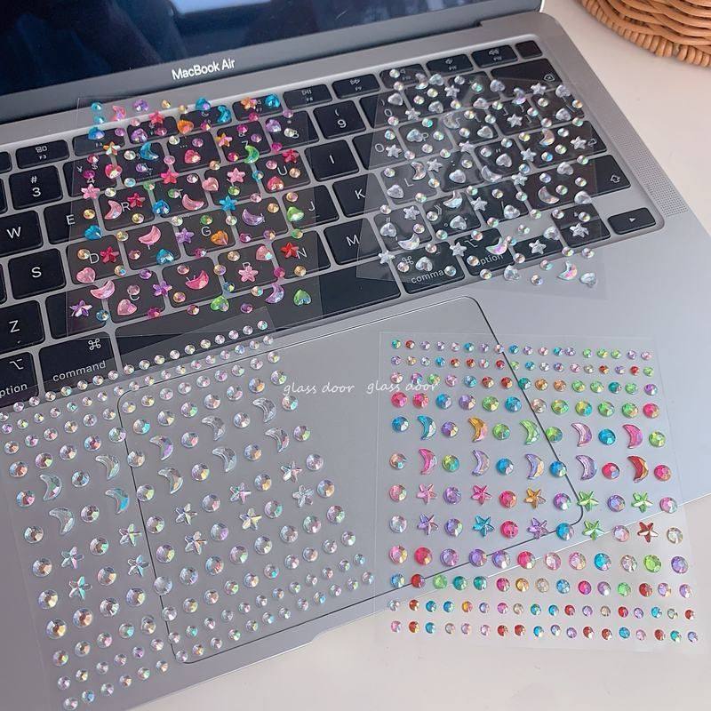 ins高颜值彩色亮晶晶钻贴跨境热卖手账贴装饰钻星星月亮宝石贴纸,淘宝优惠券,粉丝福利购,淘宝优惠卷