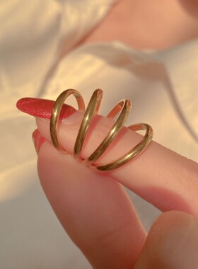 三生三世磨砂ins潮风钛钢食指环