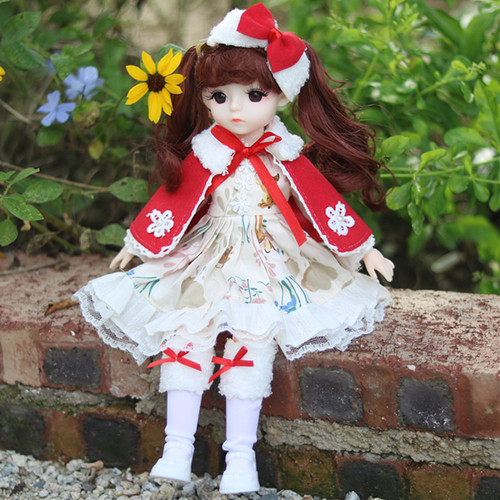 换装30厘米娃娃衣服3D眼22关节萝莉6分bjd娃娃公主裙古装仙女裙 - 图0