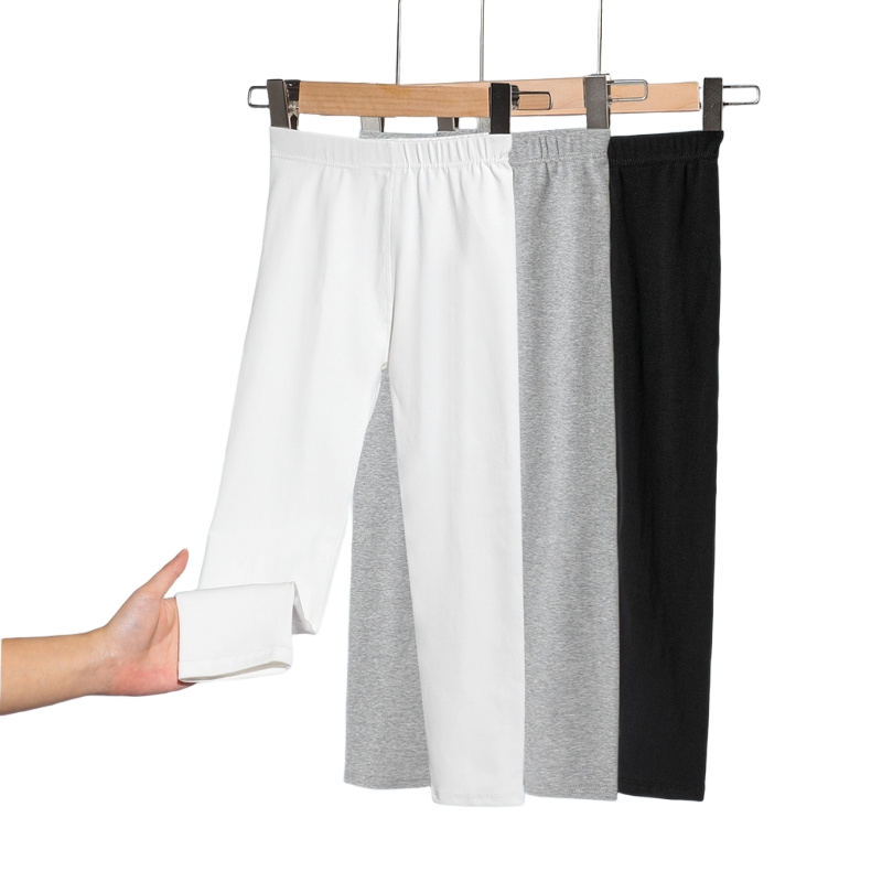 女童纯棉打底裤小孩内外穿春秋裤儿童舞蹈中大童黑白色校服运动裤,淘宝优惠券,粉丝福利购,淘宝优惠卷