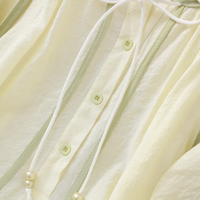 ເສື້ອຢືດ chiffon ຝຣັ່ງເຄິ່ງ cardigan ຂອງແມ່ຍິງ