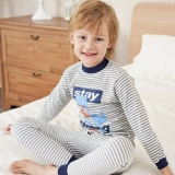 Хлопковое термобелье для мальчиков, детское нижнее белье, хлопковый комплект, осенняя базовая пижама, свитер, подходит для подростков