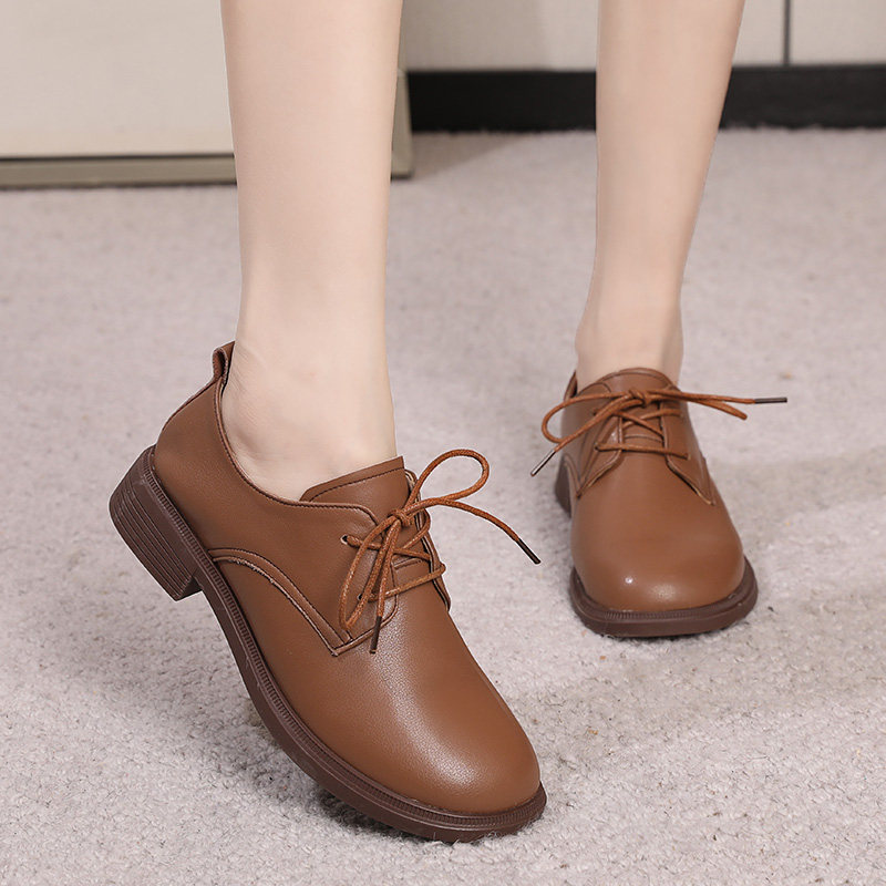 大码女鞋41一43超软春秋款品牌真皮胖脚宽肥系带平底防滑妈妈鞋,淘宝优惠券,粉丝福利购,淘宝优惠卷