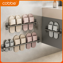 Cabbé Bathroom Slippers Rack Free Toilet Shoes Containing Rack Toilet Wall-mounted Door Rear Leash Shelve