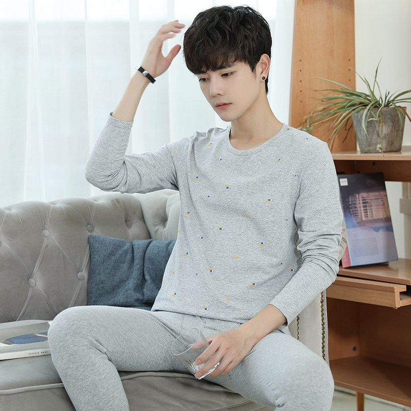 青少年纯棉套装全棉保暖冬棉毛裤 蒙羊人保暖上装