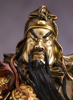关公像供奉神像纯铜招财关公铜像 武财神关二爷办公室工艺品摆件