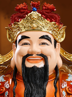 龙椅财神爷供奉神像树脂新款