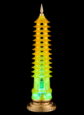 高档琉璃文昌塔摆件9层13层灯光