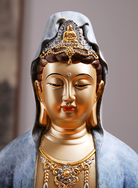 禅定自在观音摆件铜供奉工艺