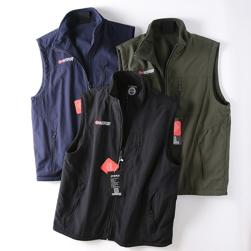 出北欧订单！多功能户外运动！秋冬男保暖摇粒绒加绒保暖立领马甲,淘宝优惠券,粉丝福利购,淘宝优惠卷