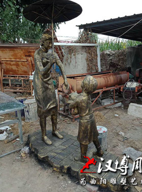 玻璃钢雕塑草坪摆放商业街铸铜