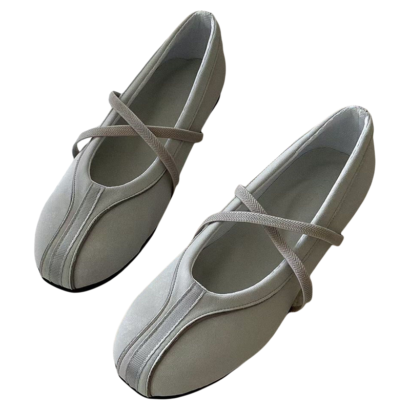 苏木槿复古显瘦交叉带软底平底一脚蹬芭蕾舞鞋单鞋休闲鞋女2026春,淘宝优惠券,粉丝福利购,淘宝优惠卷