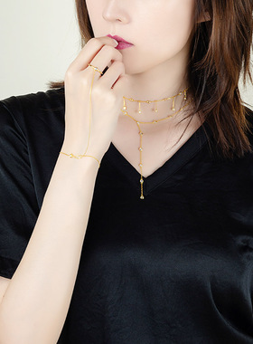 项链女韩版梵星学纯银潮个性