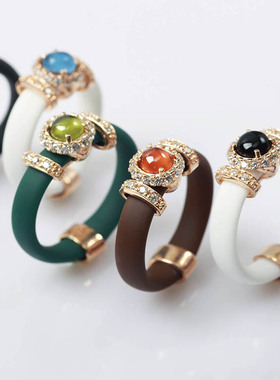 意大利Terero复古宫廷宝石戒指女纯银送母亲女朋友七夕情人节礼物