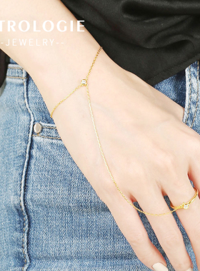 小众设计网手链戒指一体韩版简约