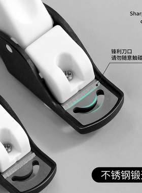 防飞溅美甲一字剪不锈钢甲片剪刀专用死皮剪延长甲修型指甲钳批发