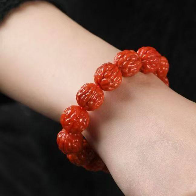 南红金刚圆珠玛瑙顶珠配饰手串diy手工配件单珠精工雕刻满色肉,淘宝优惠券,粉丝福利购,淘宝优惠卷