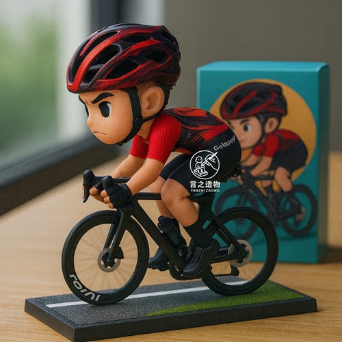 照片定制户外骑行小手办公路摩托车摆件生日礼物Q版盲盒公仔玩偶 - 图1