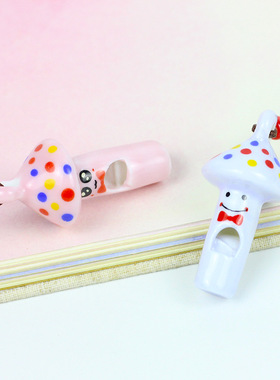 「蘑菇口哨」儿童哨子生日礼物卡通陶瓷项链地摊夜市卖玩具可吹响