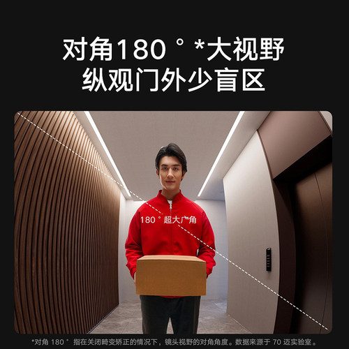 小米智能猫眼2高清电子监控摄影头家用防盗门通用可视门铃摄像机 - 图1
