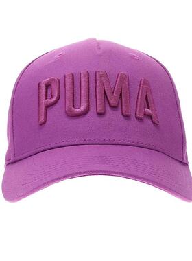 海外代购Puma/彪马女士帽子紫色可调节日常休闲刺绣字母帽运动风