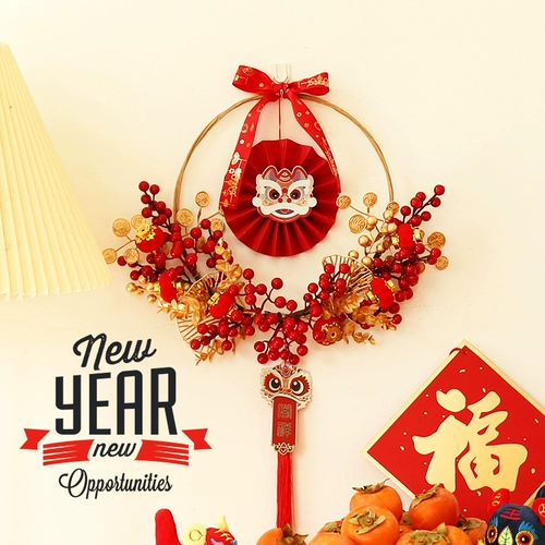 2022 Нового года украшения цветочное кольцо подвесное тигр Год фруктов Новые фрукты Новые живые стены окна окна стена стена и ворота Teng Circle
