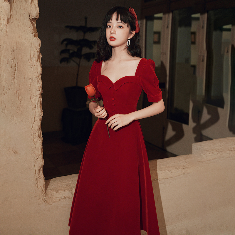 丝绒新娘2020新款平时可穿敬酒服 花棠秀礼服/晚装