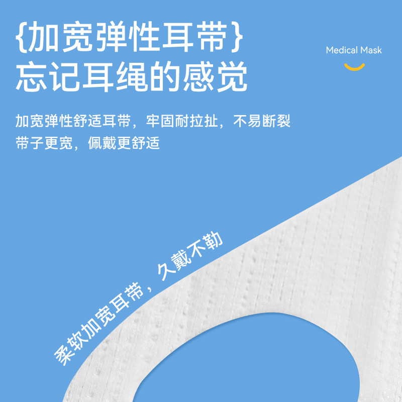可孚医用宽耳带外科口罩一次性医疗单独包装男女高颜值黑白3D立体,淘宝优惠券,粉丝福利购,淘宝优惠卷