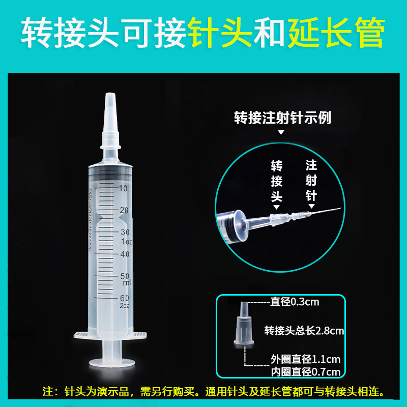 可孚大容量针筒注射器大号助推针管冲洗灌肠喂食胃管药打鼻饲灌注 - 图1