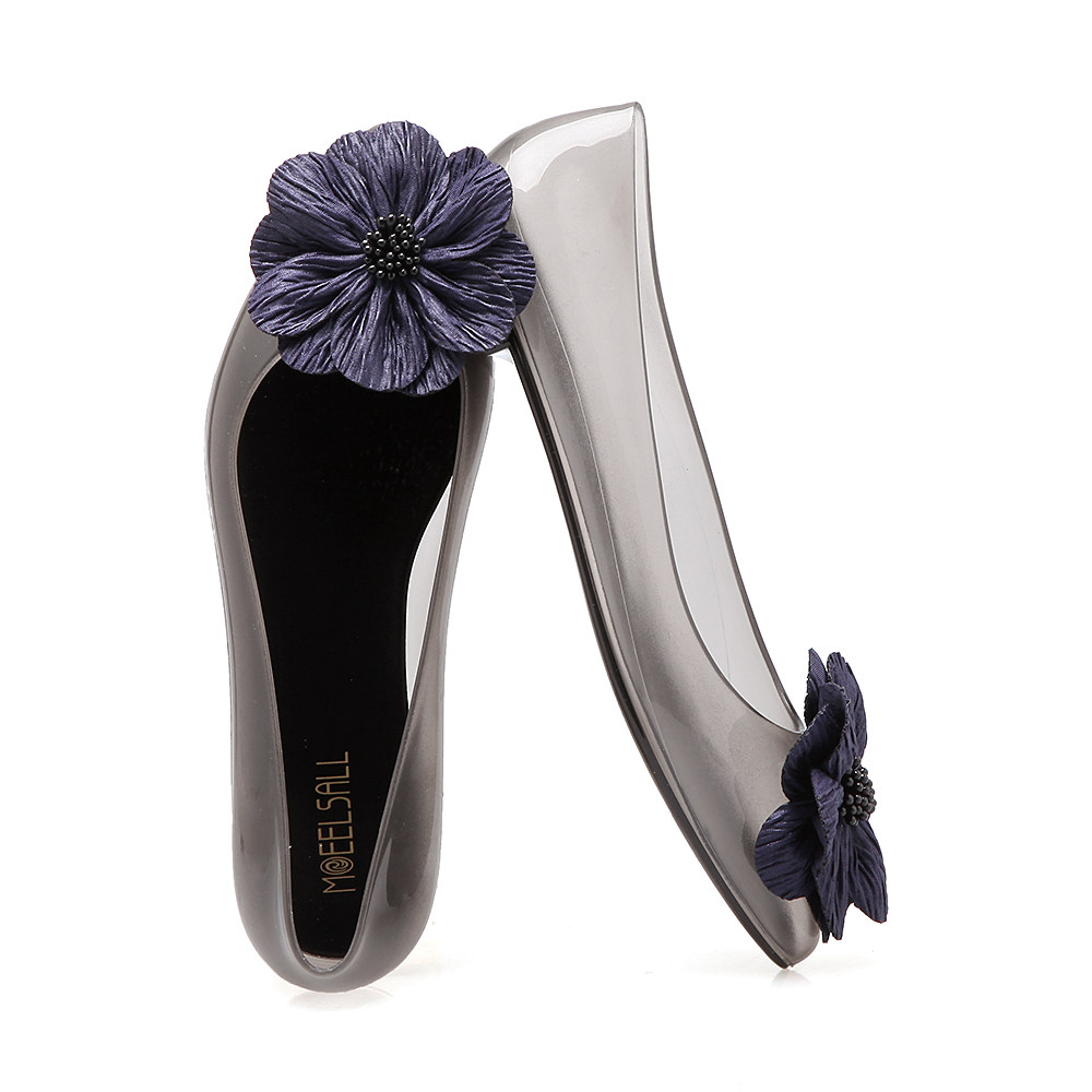 夏季成人平底水鞋女胶鞋时尚款外穿防滑透明防水塑料雨鞋胶果冻鞋