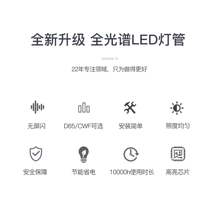 LED标准对色灯管D65/TL84/D75/D50/CWF/A摄像头测试光源 - 图2