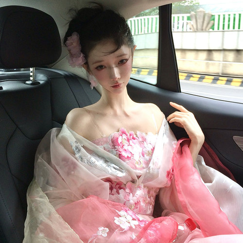 芥子记【刺绣腰封集合】玉人歌桃花金荷汉服混搭传统 - 图1